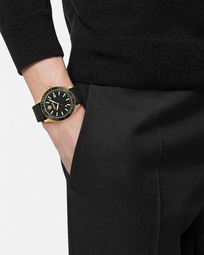 Versace Watches Men VDome Watch Blackgold