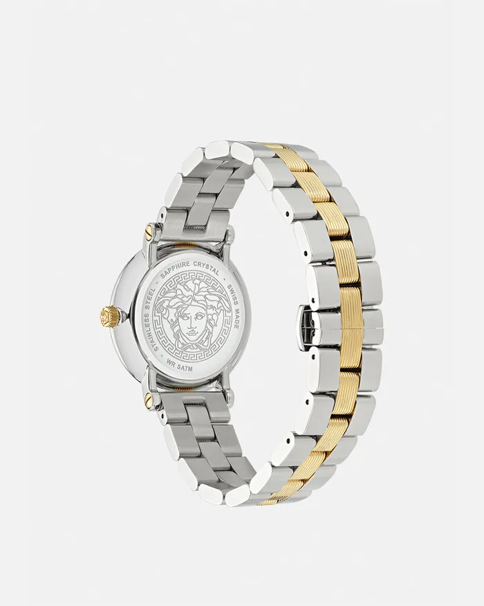 Versace Watches Women Greca Flourish Watch Silvergold