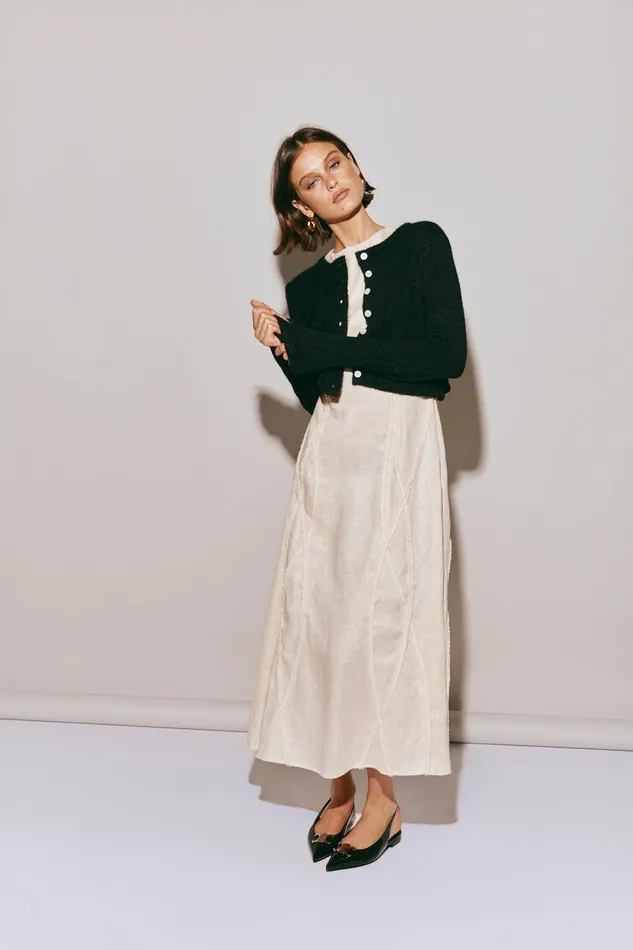 VRG GRL Ana Linen Maxi Dress Wave Women MidiMaxi Dresses