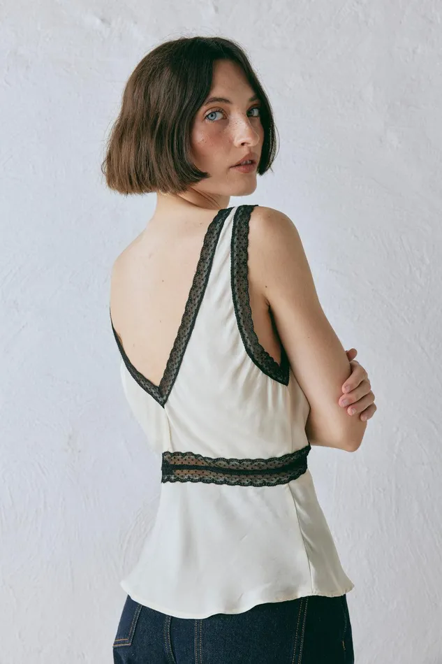 VRG GRL Andi Top Cream Women Sleeveless VRG GRL Andi Top Cream Women Sleeveless