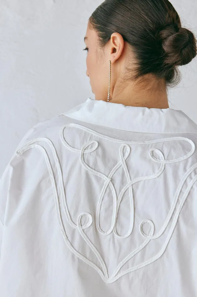VRG GRL Cecile Shirt White Women Short Sleeve VRG GRL Cecile Shirt White Women Short Sleeve