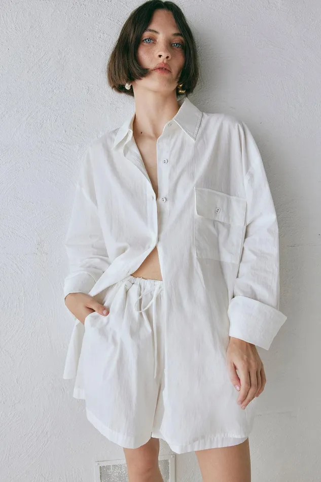 VRG GRL June Shirt White Women Long Sleeve