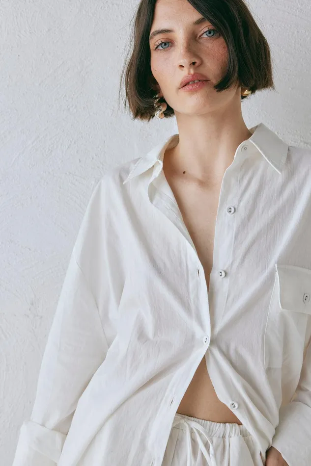 VRG GRL June Shirt White Women Long Sleeve VRG GRL June Shirt White Women Long Sleeve