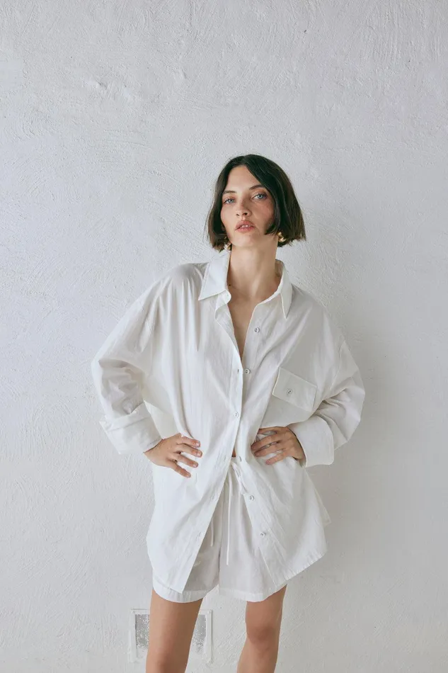VRG GRL June Shirt White Women Long Sleeve VRG GRL June Shirt White Women Long Sleeve