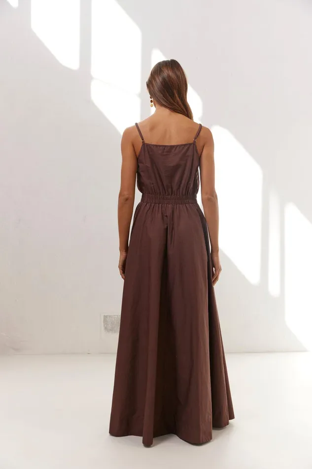 VRG GRL Lou Maxi Dress Chocolate Women MidiMaxi Dresses VRG GRL Lou Maxi Dress Chocolate Women MidiMaxi Dresses