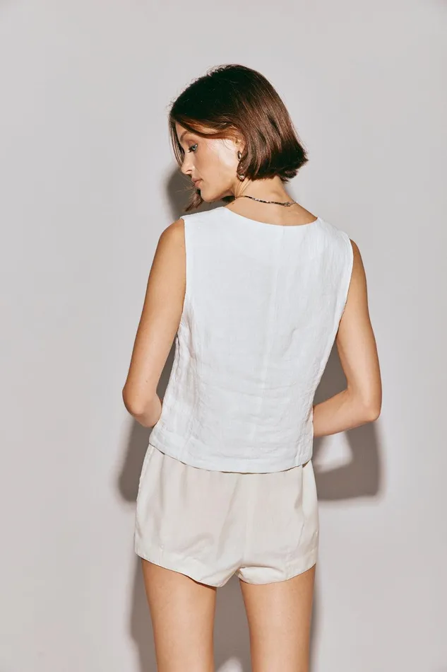 VRG GRL Mimi Top White Women Vests