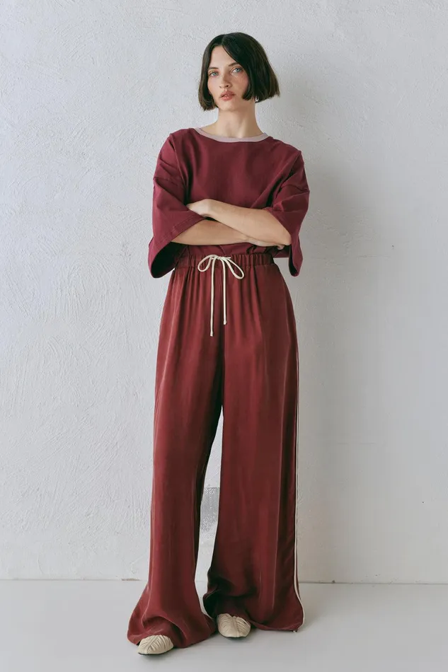 VRG GRL Moonscapes Pants Wine Women Pants VRG GRL Moonscapes Pants Wine Women Pants