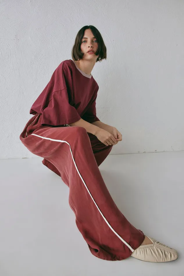 VRG GRL Moonscapes Pants Wine Women Pants VRG GRL Moonscapes Pants Wine Women Pants