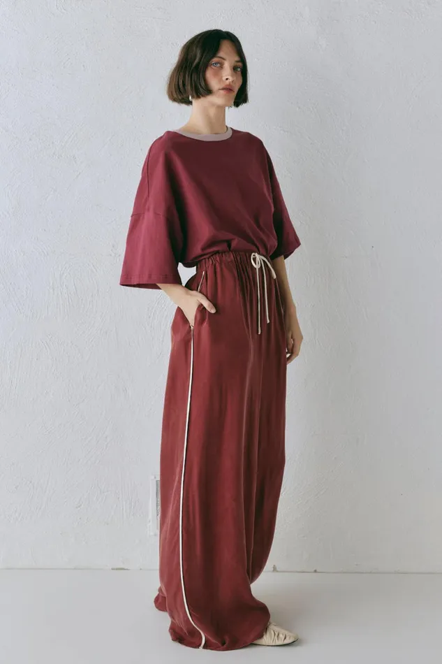 VRG GRL Moonscapes Pants Wine Women Pants VRG GRL Moonscapes Pants Wine Women Pants