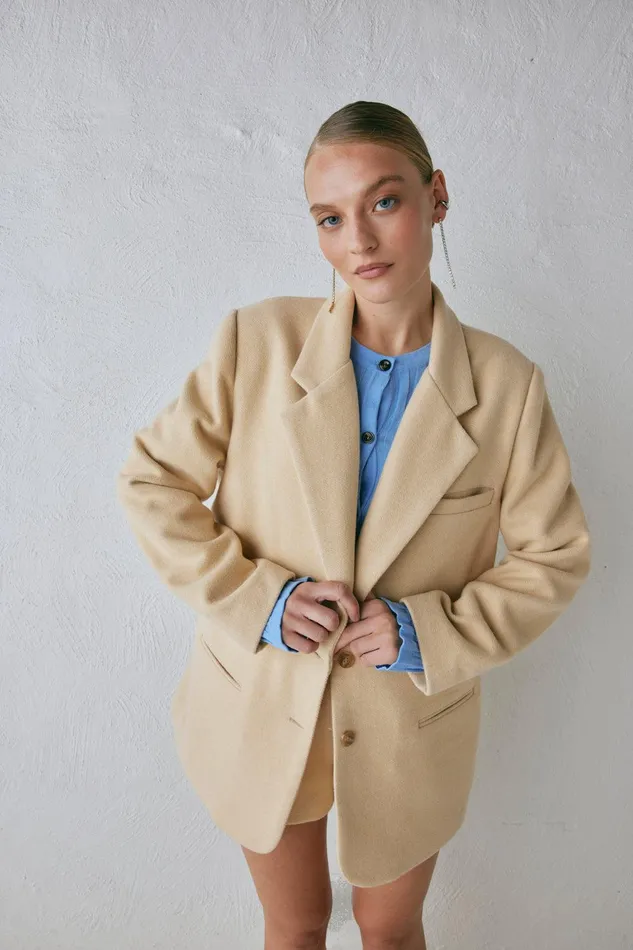 VRG GRL Nada Blazer Butter Women Sets