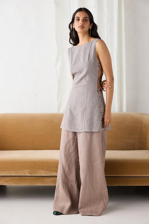 VRG GRL Raya Linen Pants Mushroom Women Pants VRG GRL Raya Linen Pants Mushroom Women Pants