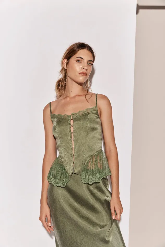 VRG GRL Rhapsody Top Forest Women Sleeveless