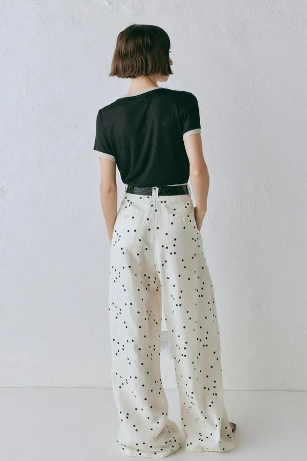 VRG GRL Skye Linen Pants Dot Women Sets VRG GRL Skye Linen Pants Dot Women Sets