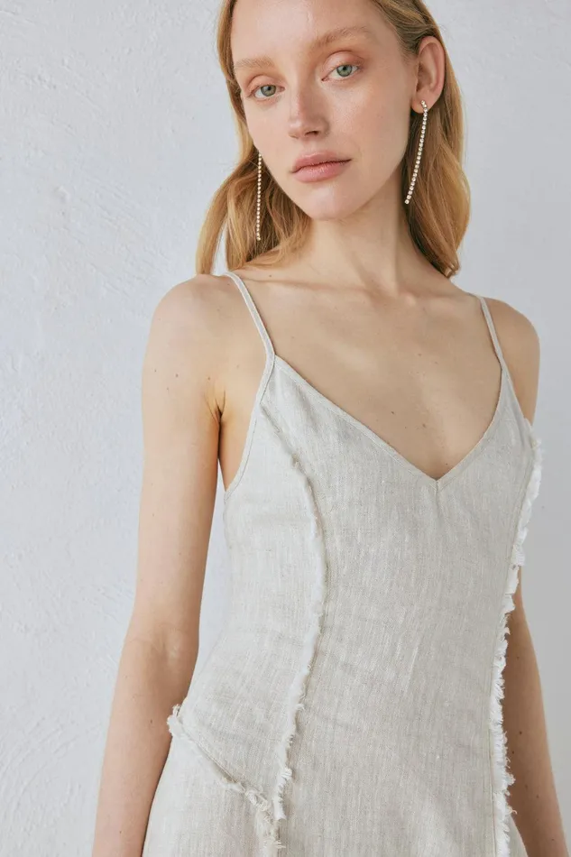 VRG GRL Thea Linen Maxi Dress Natural Women MidiMaxi Dresses VRG GRL Thea Linen Maxi Dress Natural Women MidiMaxi Dresses