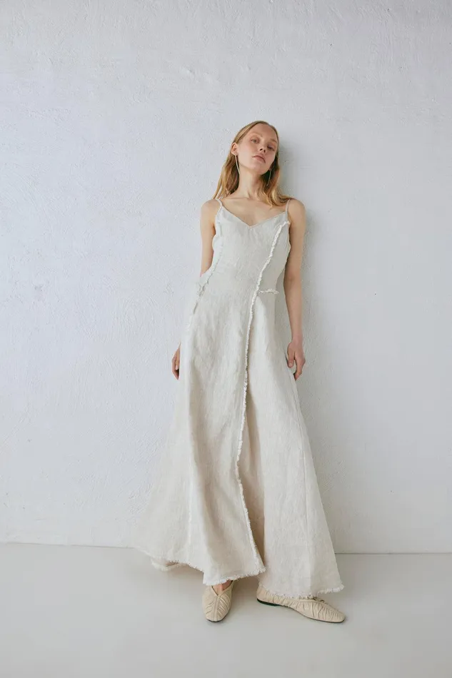 VRG GRL Thea Linen Maxi Dress Natural Women MidiMaxi Dresses VRG GRL Thea Linen Maxi Dress Natural Women MidiMaxi Dresses