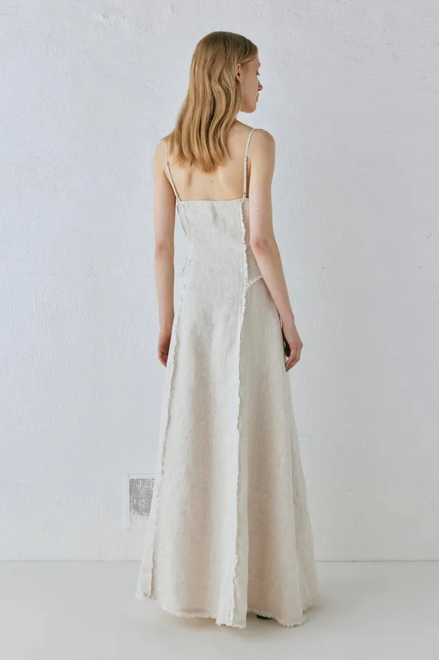 VRG GRL Thea Linen Maxi Dress Natural Women MidiMaxi Dresses VRG GRL Thea Linen Maxi Dress Natural Women MidiMaxi Dresses