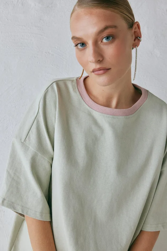 VRG GRL Willow Tee Oyster Women Short Sleeve VRG GRL Willow Tee Oyster Women Short Sleeve