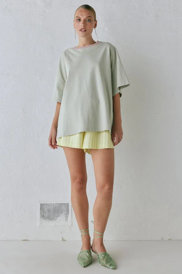 VRG GRL Willow Tee Oyster Women Short Sleeve VRG GRL Willow Tee Oyster Women Short Sleeve