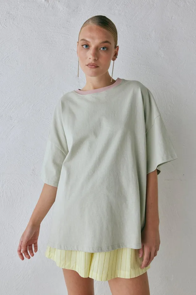 VRG GRL Willow Tee Oyster Women Short Sleeve VRG GRL Willow Tee Oyster Women Short Sleeve