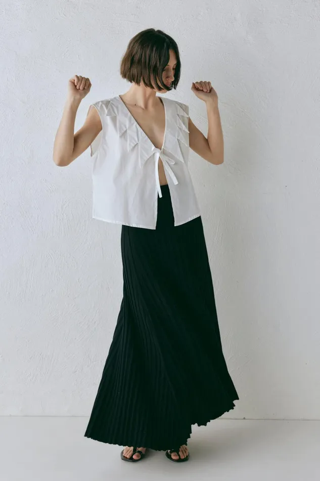 VRG GRL Zella Top White Women Sleeveless