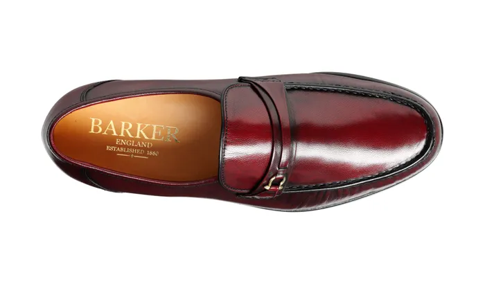 Wade 8211 Burgundy Kid Men Barker Shoes Mens Loafers