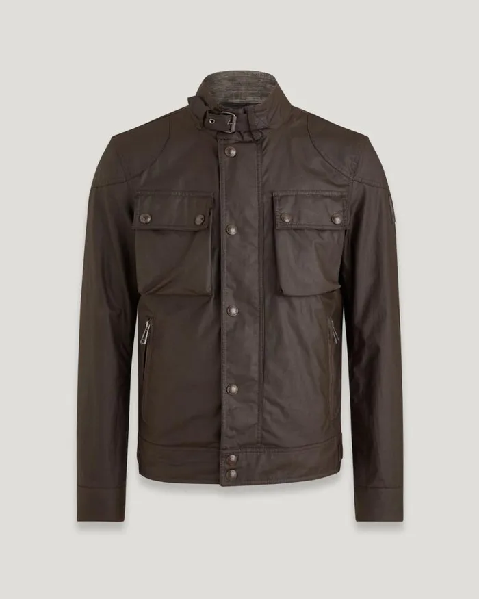 Waxed Jackets Men Belstaff Racemaster Jacket Burnt Oak