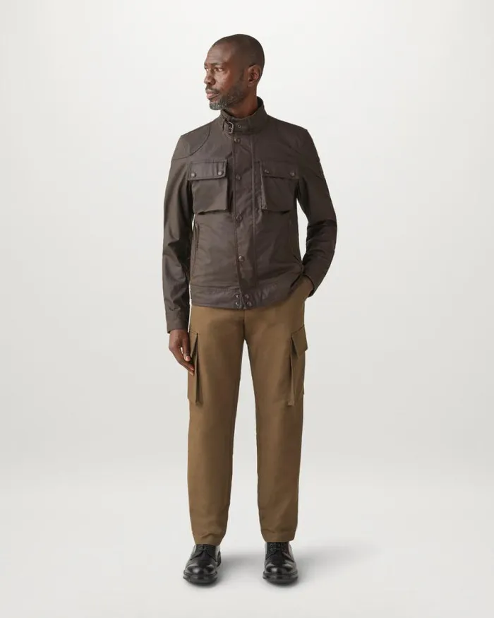 Waxed Jackets Men Belstaff Racemaster Jacket Burnt Oak