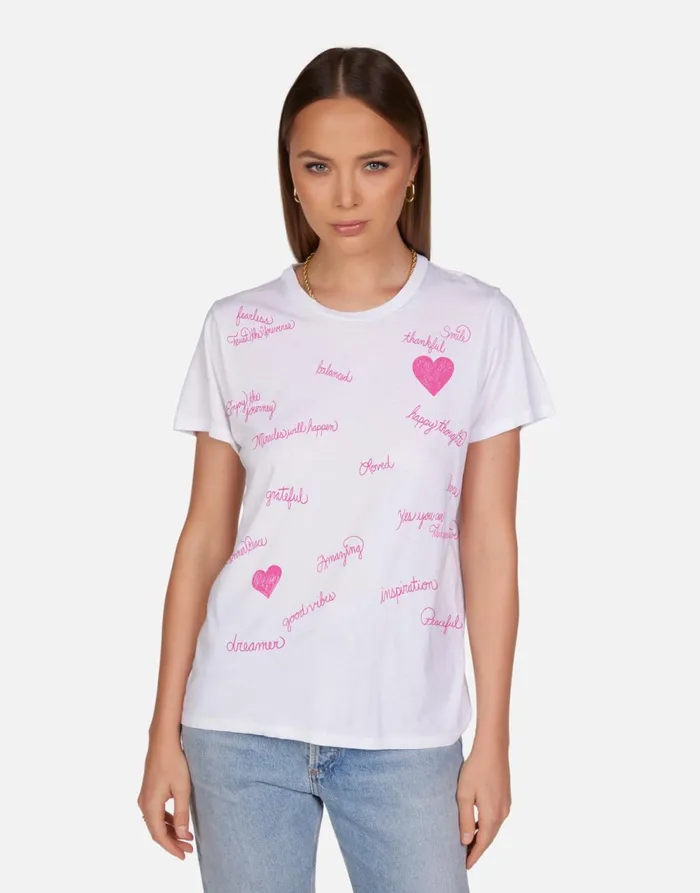Wolf X Happy Thoughts White Women039s Lauren Moshi Short Sleeve