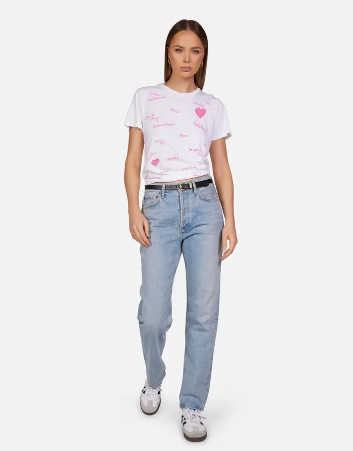 Wolf X Happy Thoughts White Women039s Lauren Moshi Short Sleeve