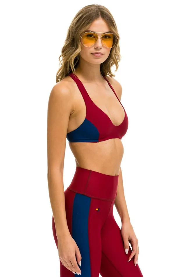 Women Activewear Aviator Nation COLOR BLOCK BRALETTE SPORTS BRA 8211 BLAZE Women Activewear Aviator Nation COLOR BLOCK BRALETTE SPORTS BRA 8211 BLAZE