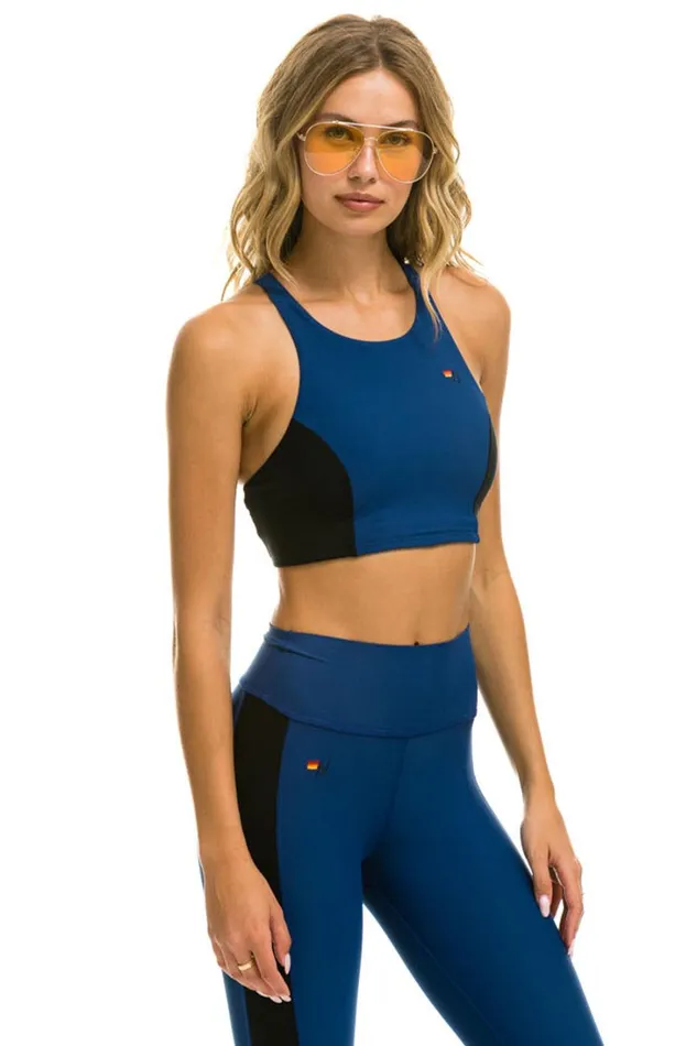 Women Activewear Aviator Nation COLOR BLOCK RACER SPORTS BRA 8211 ROYAL Women Activewear Aviator Nation COLOR BLOCK RACER SPORTS BRA 8211 ROYAL