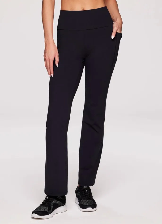 Women Alexa Ultra Hold Bootcut Pant Black RBX Active Leggings