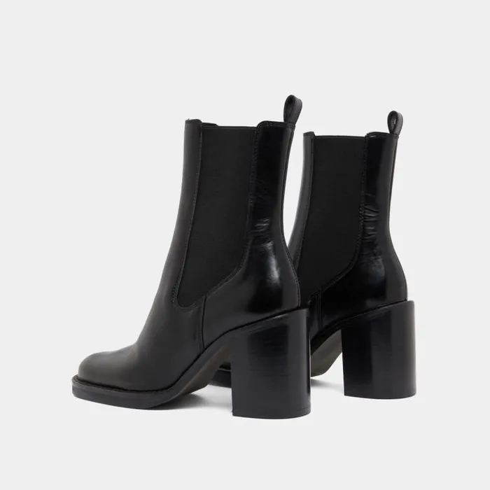 Women Ankle Boots With Overflowing Heels Black JONAK Ankle Boots Lowboots