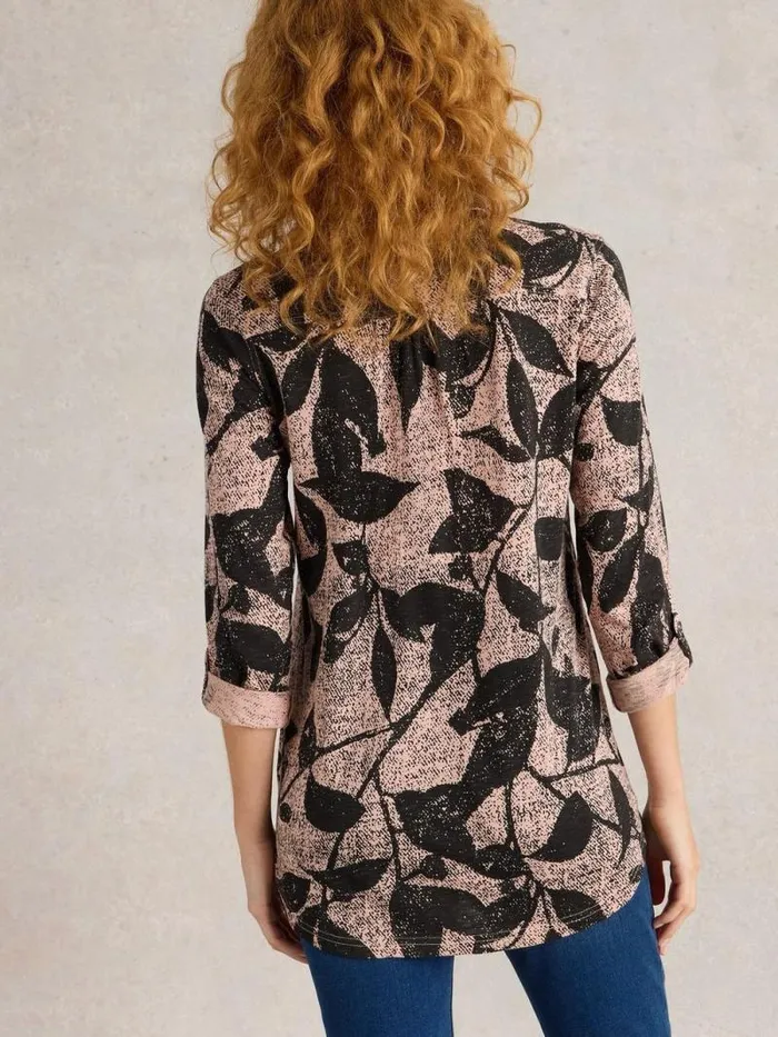 Women ANNIE COLLARED LONGLINE SHIRT Pink Print White Stuff Shirts and Blouses Women ANNIE COLLARED LONGLINE SHIRT Pink Print White Stuff Shirts and Blouses