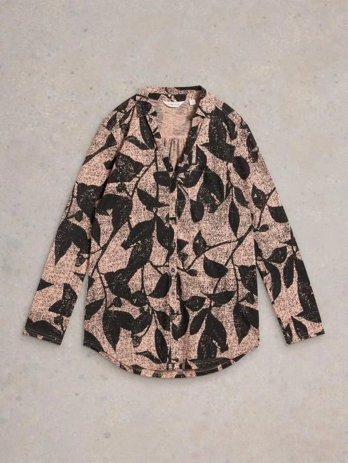 Women ANNIE COLLARED LONGLINE SHIRT Pink Print White Stuff Shirts and Blouses Women ANNIE COLLARED LONGLINE SHIRT Pink Print White Stuff Shirts and Blouses