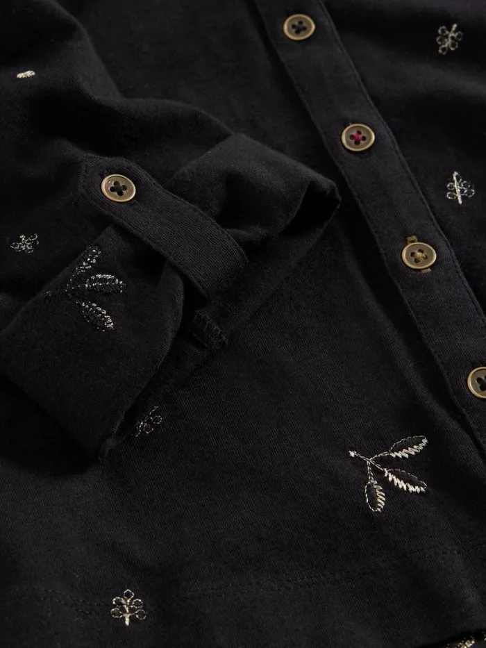 Women ANNIE EMBROIDERED COLLARED SHIRT Black Multi White Stuff Shirts and Blouses Women ANNIE EMBROIDERED COLLARED SHIRT Black Multi White Stuff Shirts and Blouses