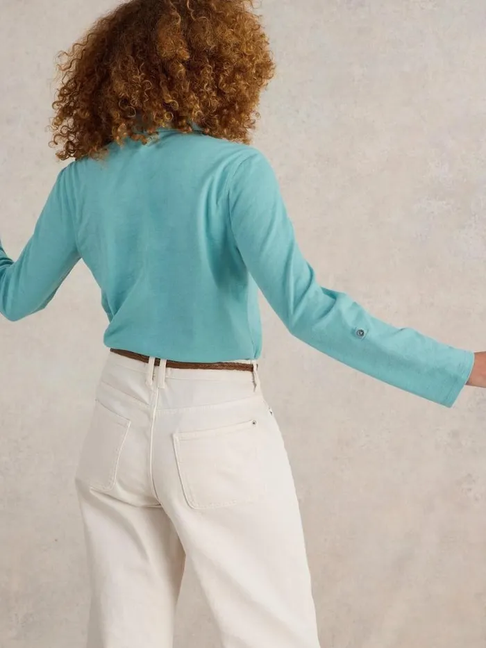 Women ANNIE TEXTURED SHIRT Mid Teal White Stuff Shirts and Blouses Women ANNIE TEXTURED SHIRT Mid Teal White Stuff Shirts and Blouses