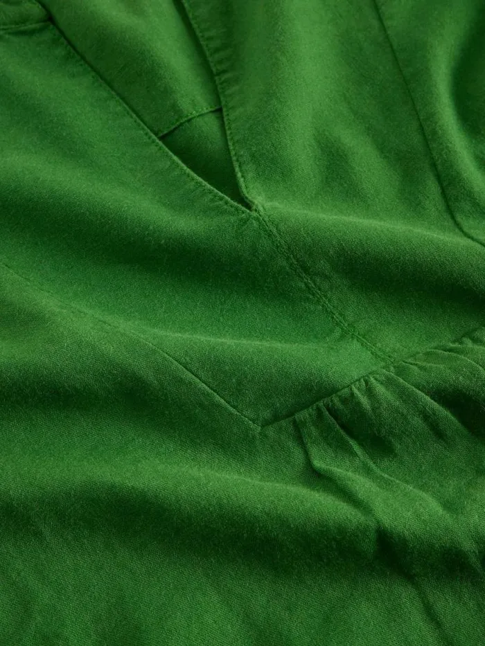 Women Ash Linen Blend Top Mid Green White Stuff Tops and Tees