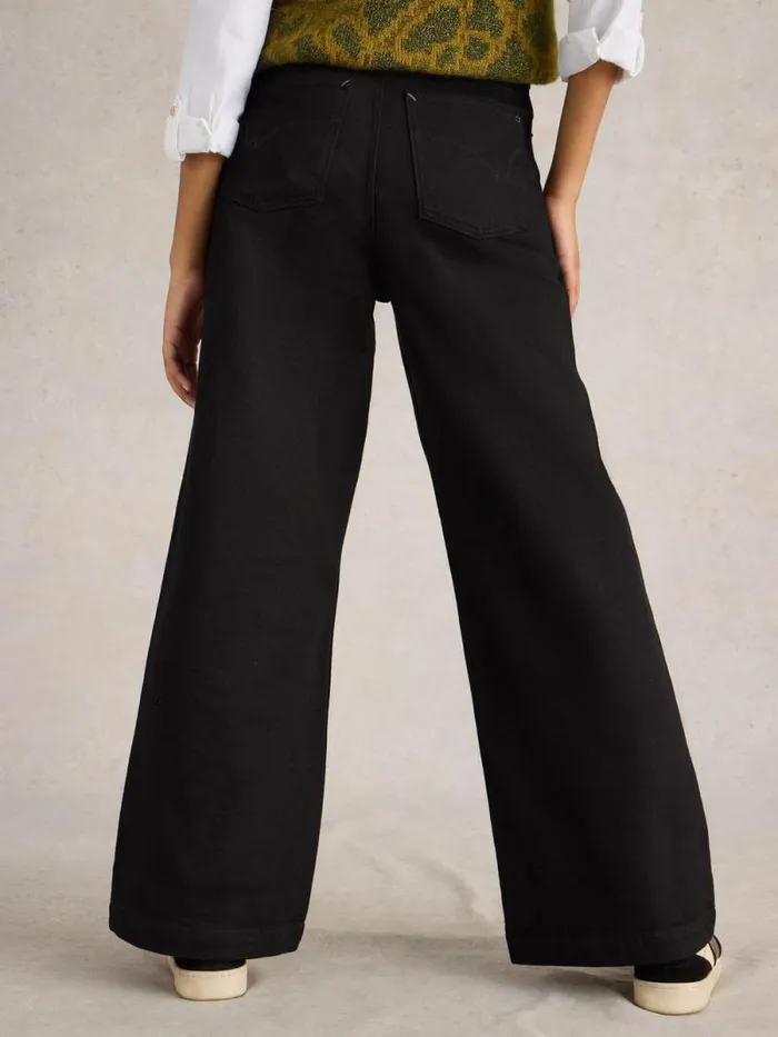 Women Ayla Wide Leg Jean Black Denim White Stuff Trousers Women Ayla Wide Leg Jean Black Denim White Stuff Trousers