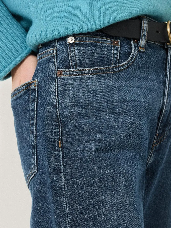 Women Balfour Long Wide Leg Jean Vintage Mid Blue Jigsaw Denim