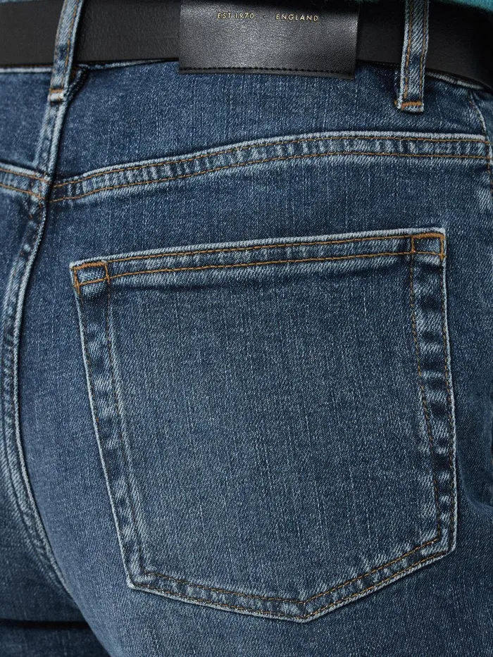 Women Balfour Long Wide Leg Jean Vintage Mid Blue Jigsaw Denim