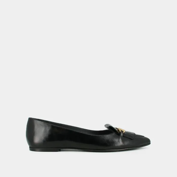 Women Ballet Flats With Gold Bits Black JONAK Ballet Flats
