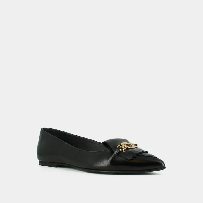 Women Ballet Flats With Gold Bits Black JONAK Ballet Flats