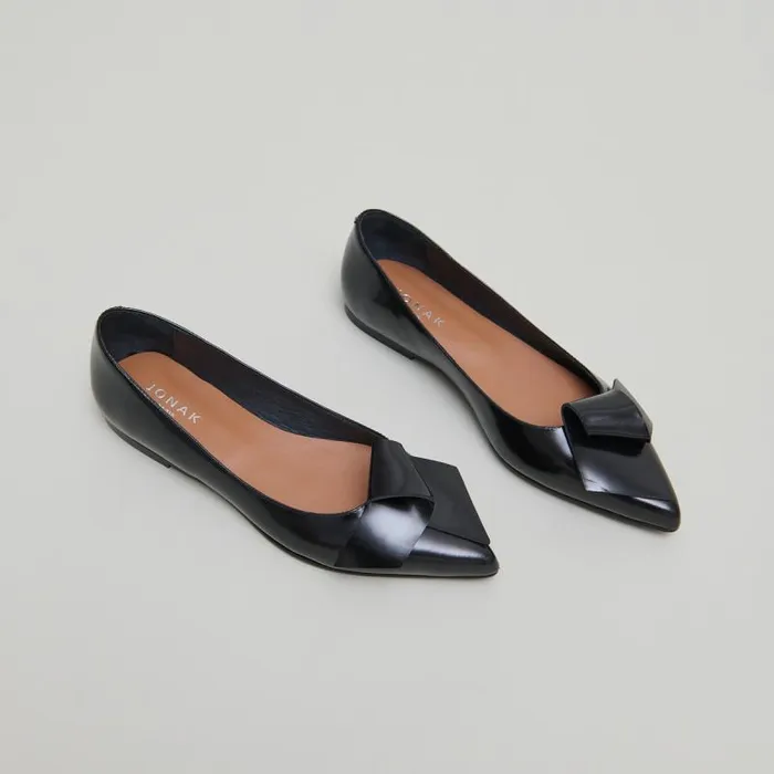 Women Ballet Flats With Pointed Toes Black JONAK Ballet Flats