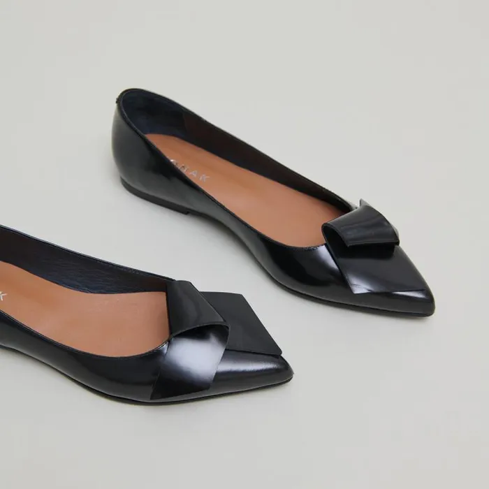 Women Ballet Flats With Pointed Toes Black JONAK Ballet Flats