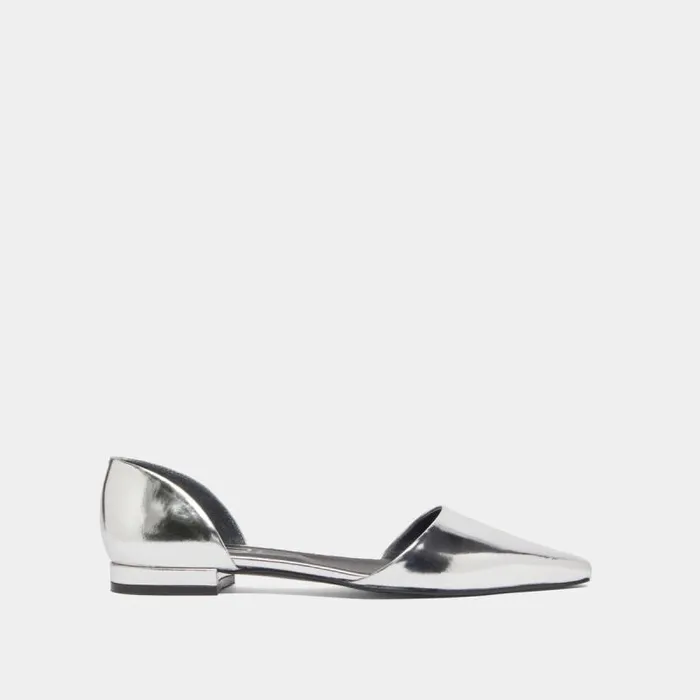 Women Ballet Flats With Pointed Toes Silver JONAK 60 Years