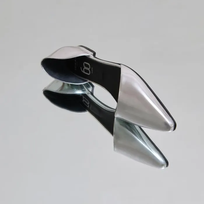 Women Ballet Flats With Pointed Toes Silver JONAK 60 Years