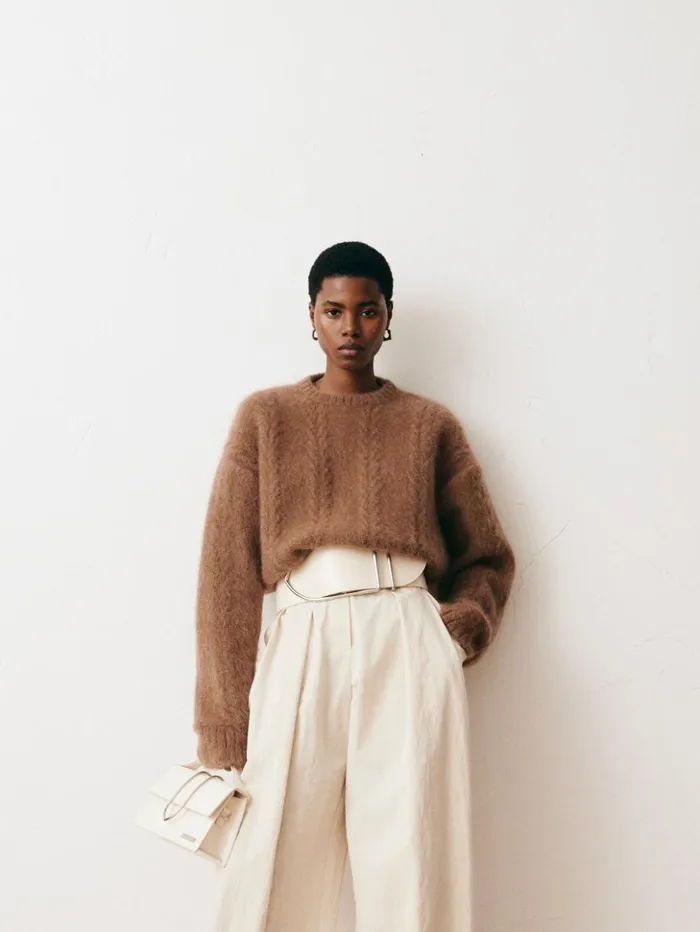 Women Belts JACQUEMUS The Maxi Bambino Belt Light Ivory