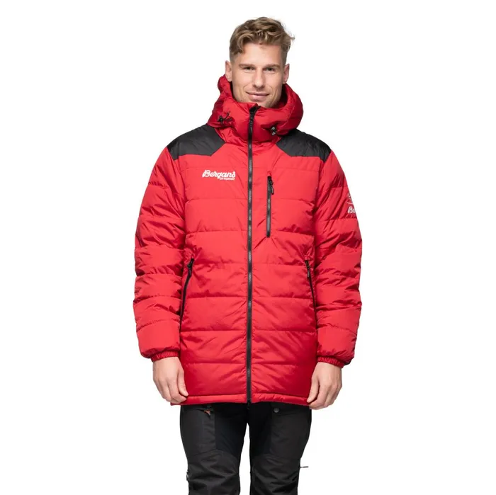 Women Bergans Of Norway Down Jackets Expedition Down Light Parka Red Black