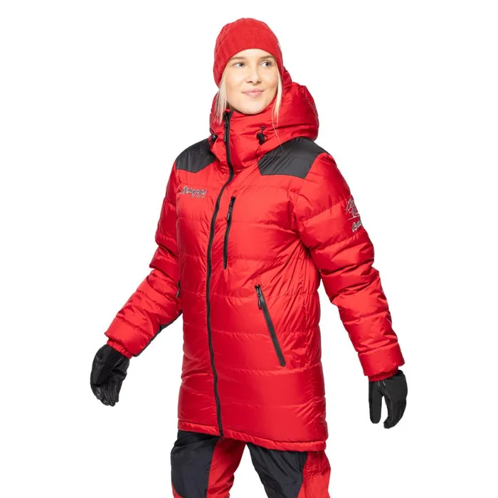 Women Bergans Of Norway Down Jackets Expedition Down Light Parka Red Black
